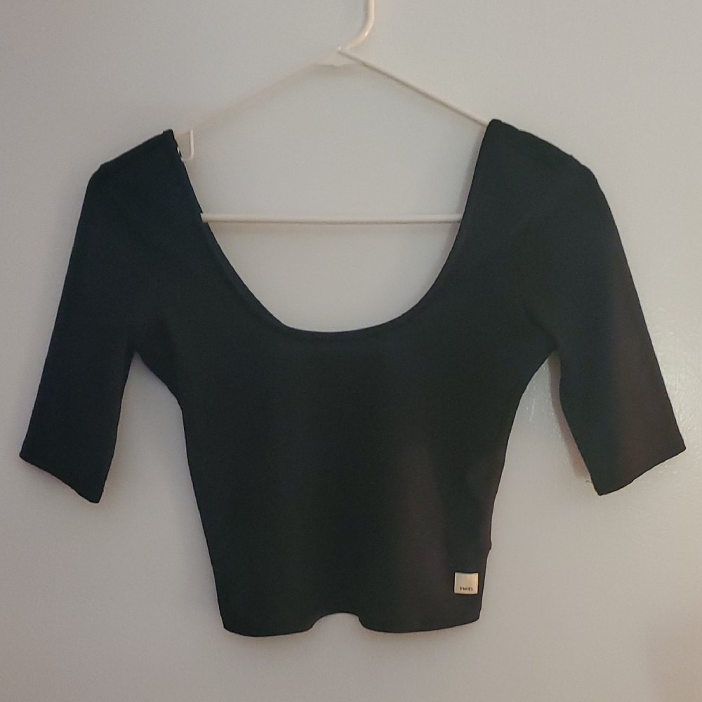 Vuori Black Women's Bodysuit Top Crop Size Small